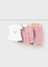 Tuta con maglietta neonata - Rose