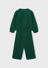 Tuta felpa con taschini e pantalone bambina - Bottiglia
