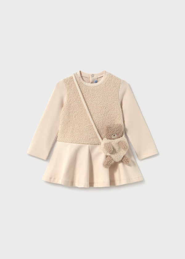 Vestito abbinato con borsa orsetto bimba - Tofu