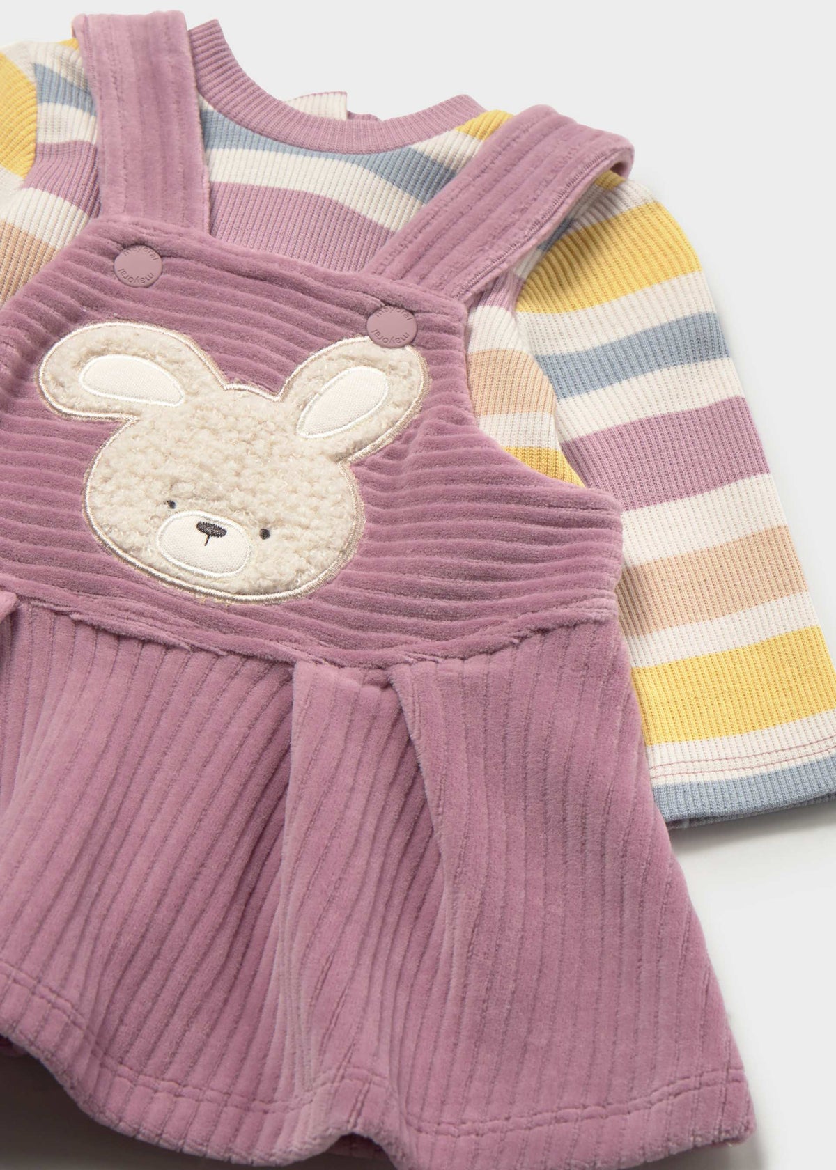 Vestito apagliaccetto neonata - Malva