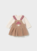 Vestito apagliaccetto neonata - Mandorla