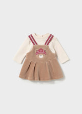 Vestito apagliaccetto neonata - Mandorla