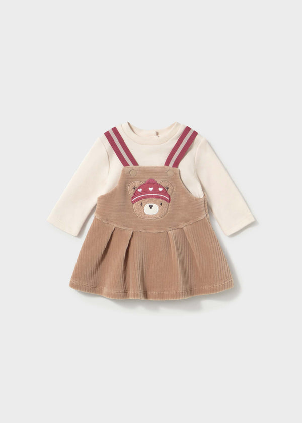 Vestito apagliaccetto neonata - Mandorla