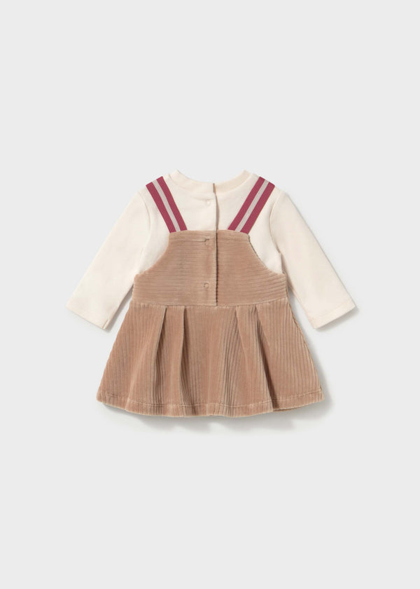 Vestito apagliaccetto neonata - Mandorla
