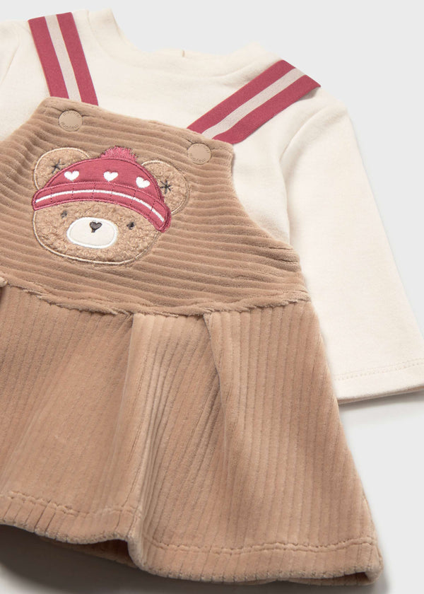 Vestito apagliaccetto neonata - Mandorla