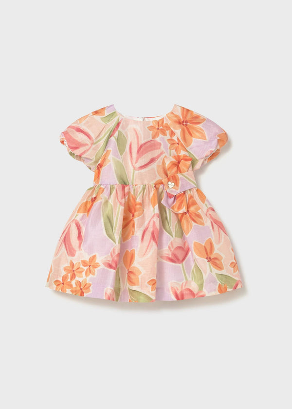 Vestito cerimonia stampato fiori neonata