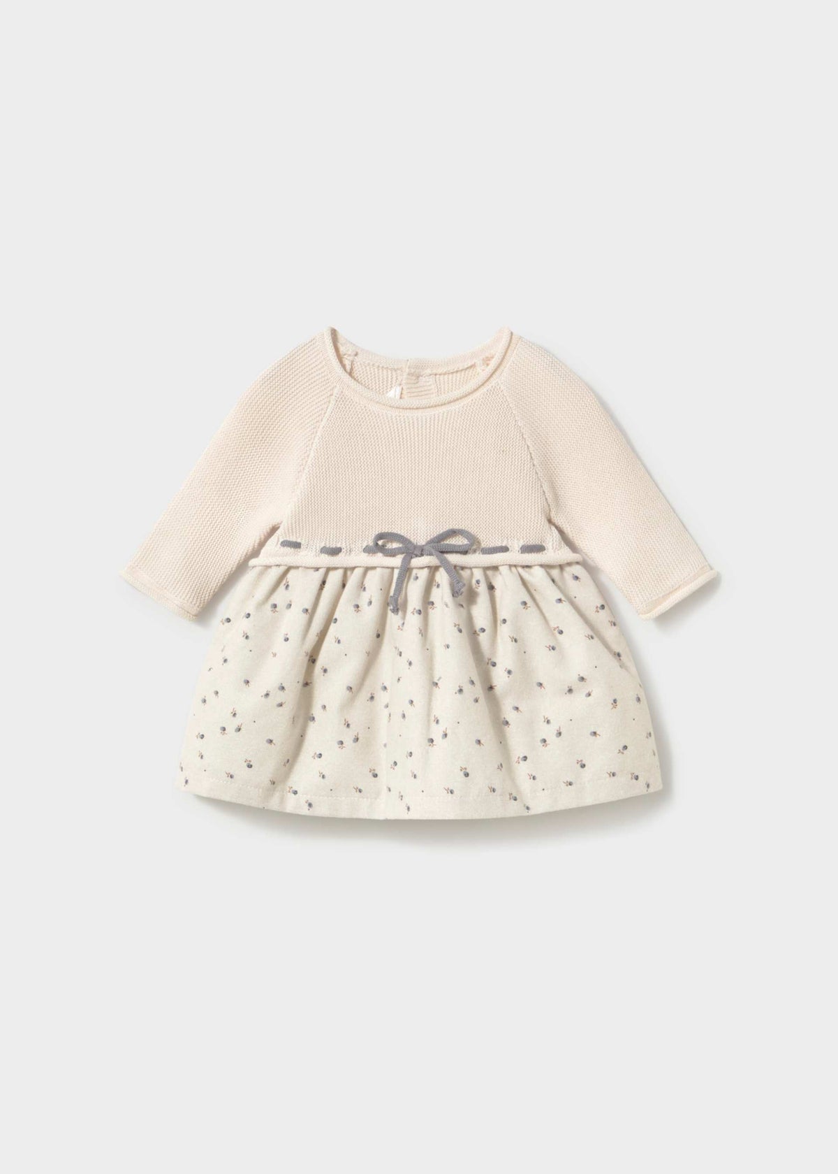Vestito combinato a maglia neonata - Ceramica