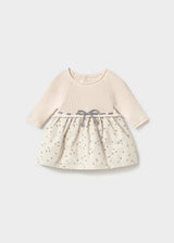 Vestito combinato a maglia neonata - Ceramica
