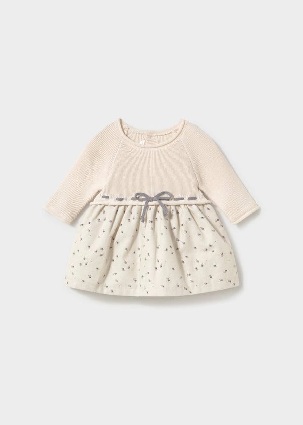 Vestito combinato a maglia neonata - Ceramica
