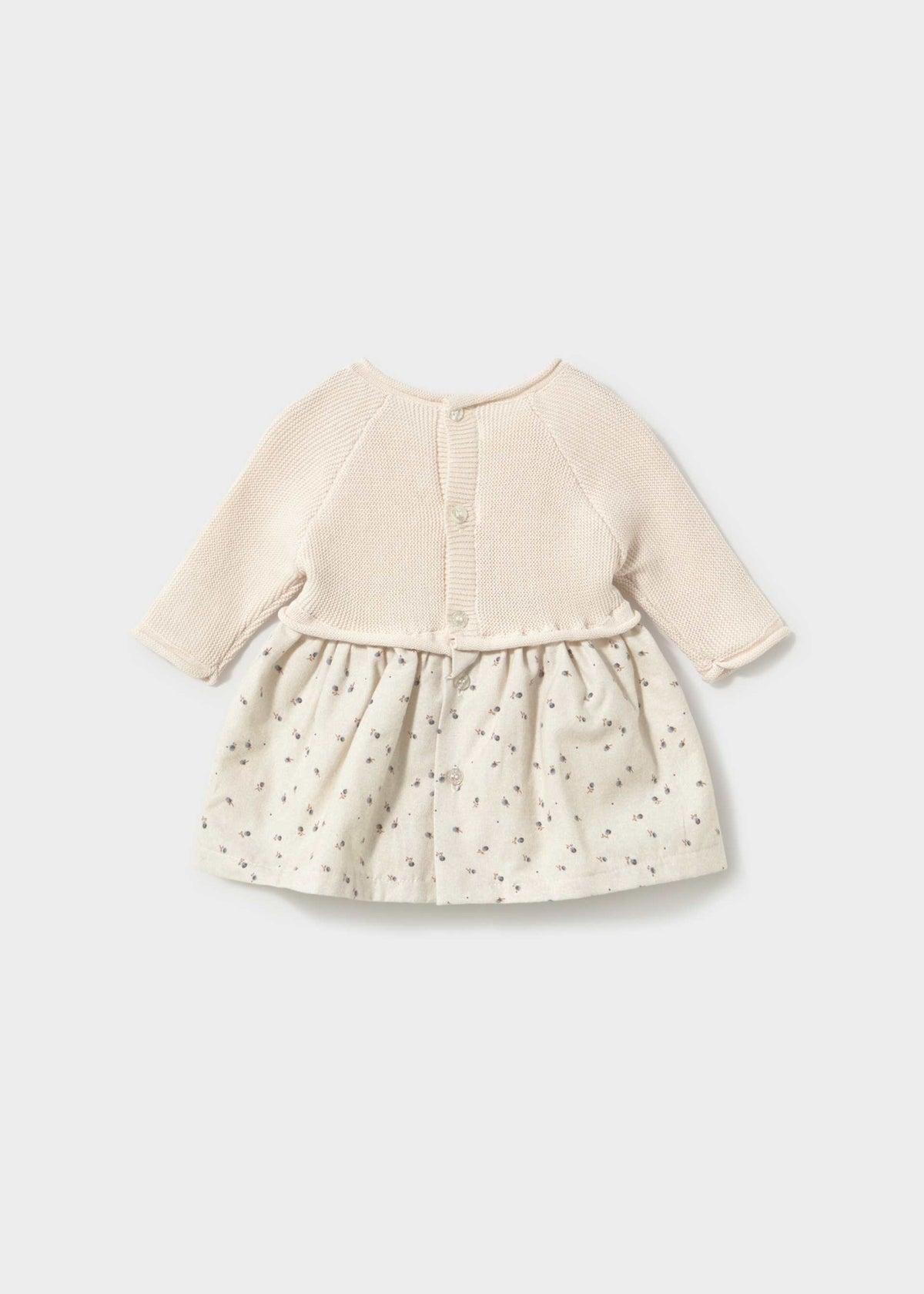Vestito combinato a maglia neonata - Ceramica