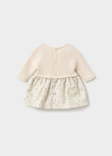 Vestito combinato a maglia neonata - Ceramica