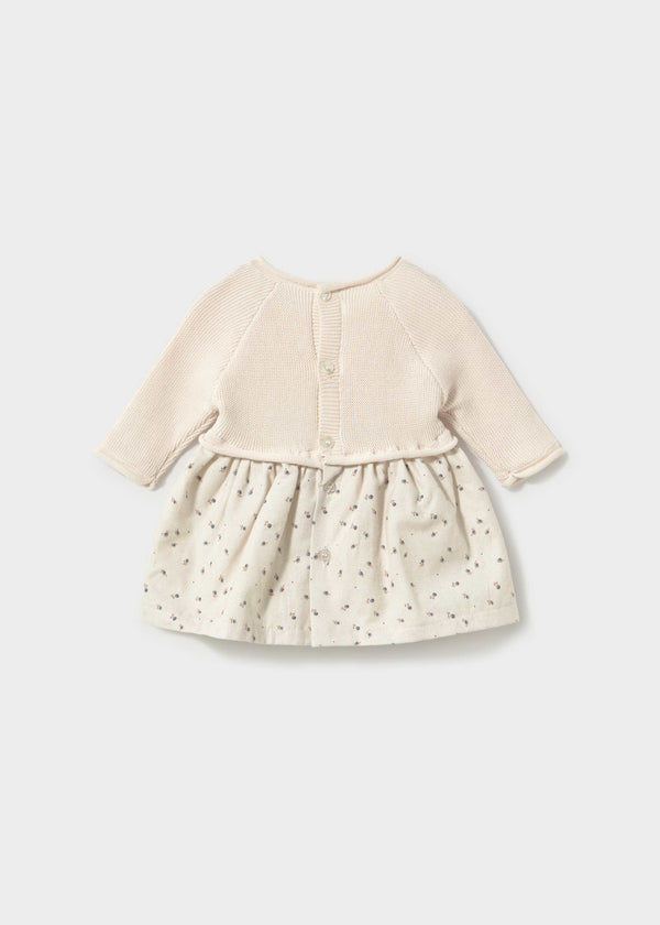 Vestito combinato a maglia neonata - Ceramica