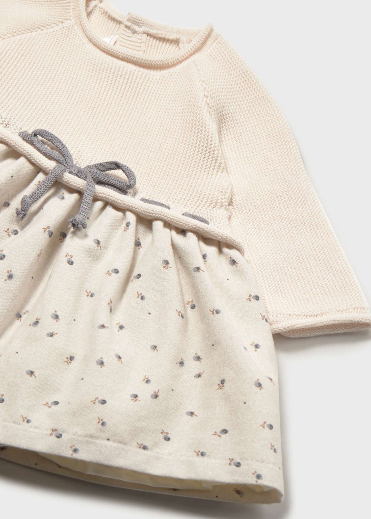 Vestito combinato a maglia neonata - Ceramica