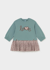 Vestito combinato felpa bimba - Lagoon