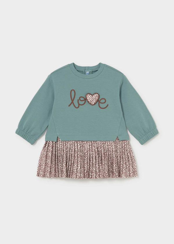 Vestito combinato felpa bimba - Lagoon
