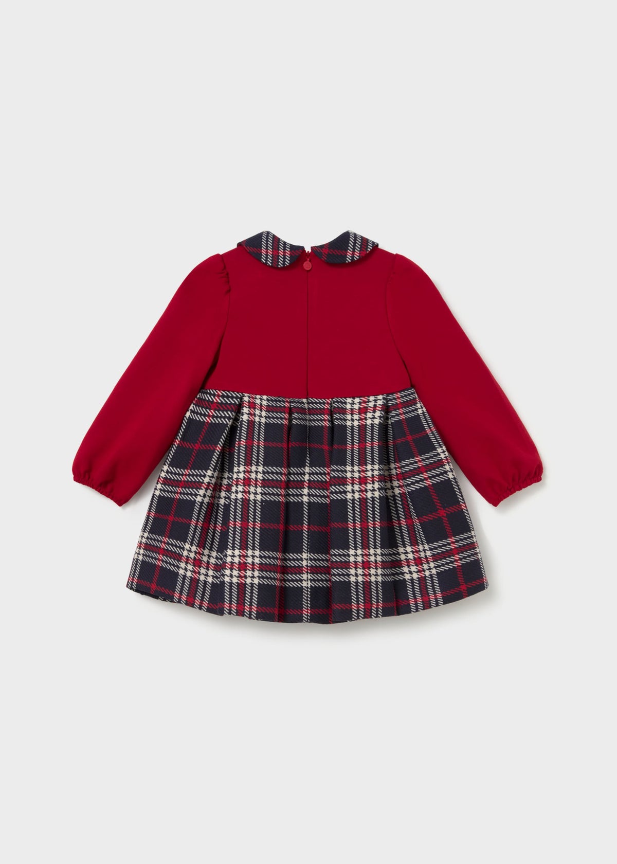 Vestito combinato quadri neonata - Rosso
