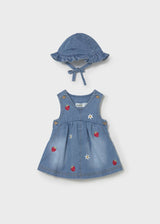 Vestito con cappello volant neonata - Jeans
