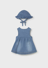 Vestito con cappello volant neonata - Jeans