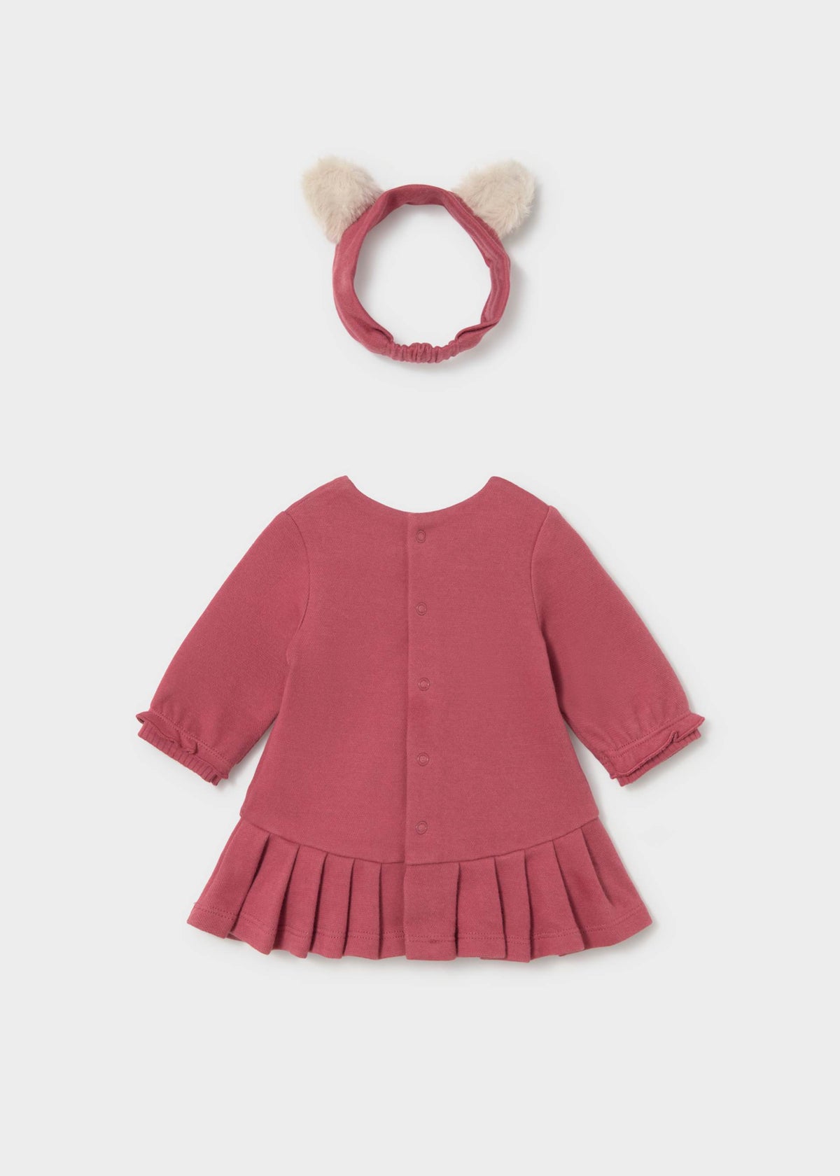 Vestito con cerchietto neonata - Prugna