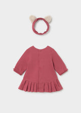 Vestito con cerchietto neonata - Prugna