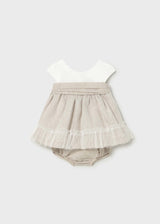 Vestito con copripannolino cerimonia neonata - Grano