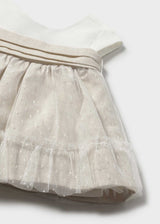 Vestito con copripannolino cerimonia neonata - Grano