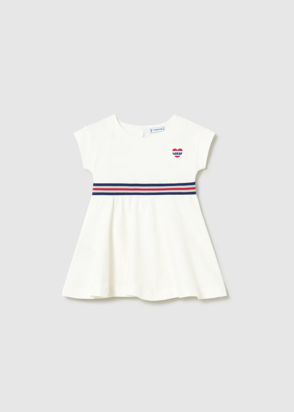 Vestito con dettagli a contrasto neonata
