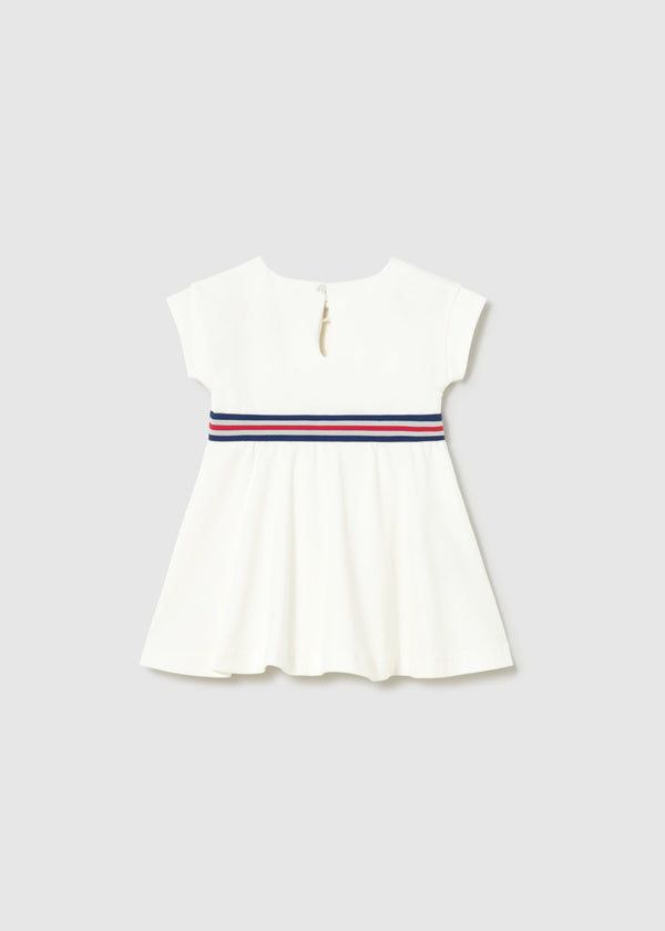 Vestito con dettagli a contrasto neonata