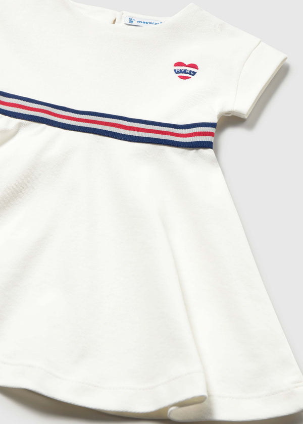 Vestito con dettagli a contrasto neonata