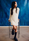 Vestito con frange ragazza - Avena