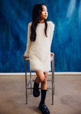 Vestito con frange ragazza - Avena