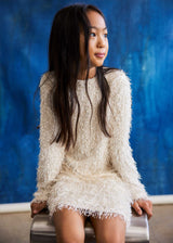 Vestito con frange ragazza - Avena