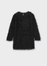 Vestito con frange ragazza - Nero