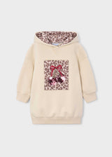 Vestito felpa con cappuccio bambina - Tofu