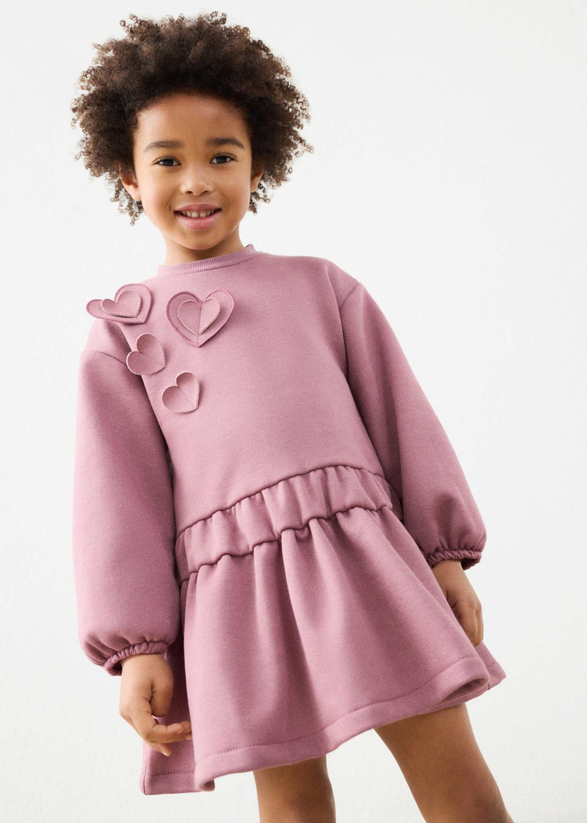 Vestito felpa cuori bambina - Vigore