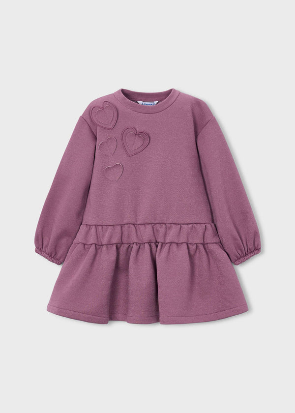 Vestito felpa cuori bambina - Vigore