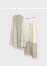 Vestito in pizzo ragazza - Crema