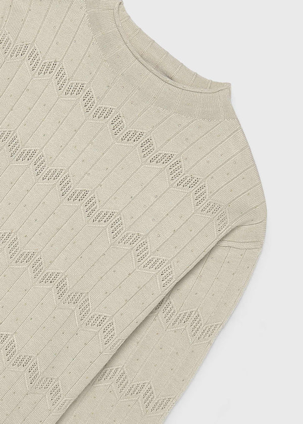 Vestito in pizzo ragazza - Crema