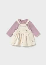 Vestito pagliaccetto neonata - Malva