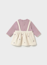 Vestito pagliaccetto neonata - Malva