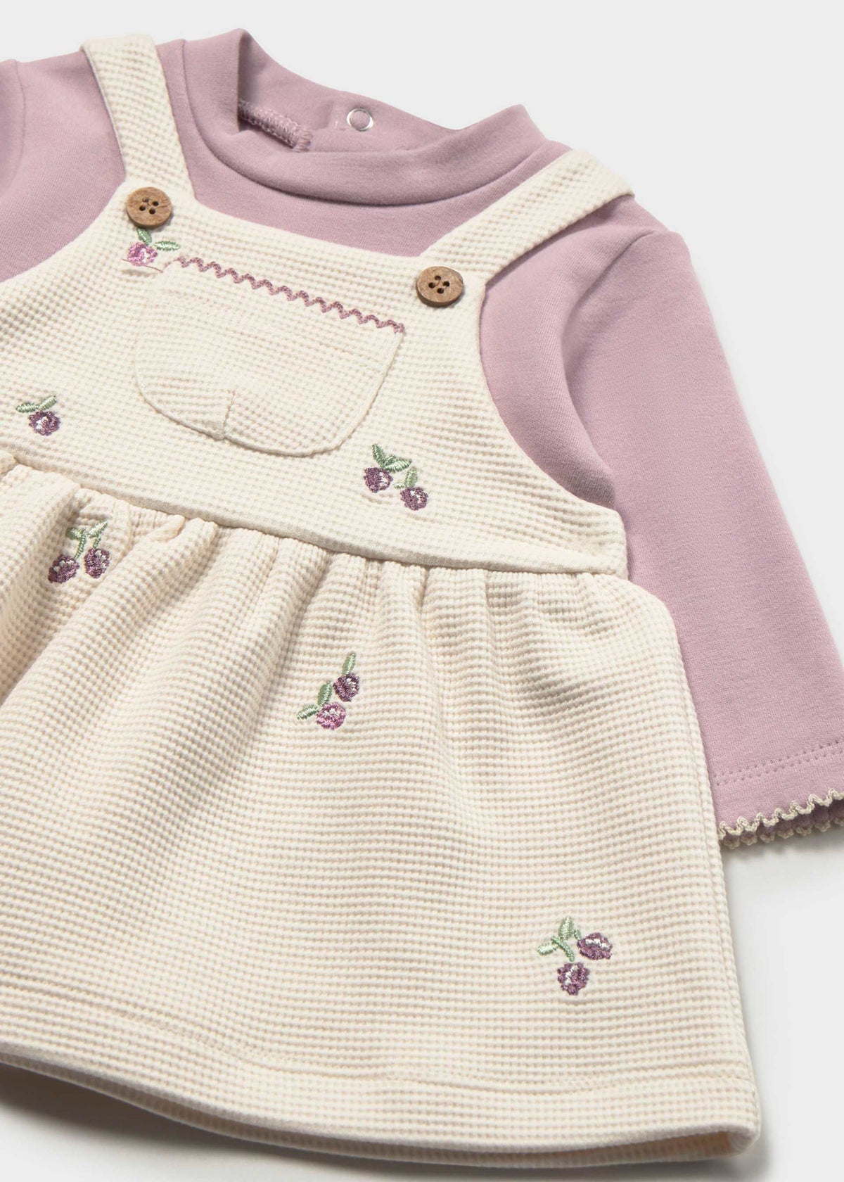 Vestito pagliaccetto neonata - Malva