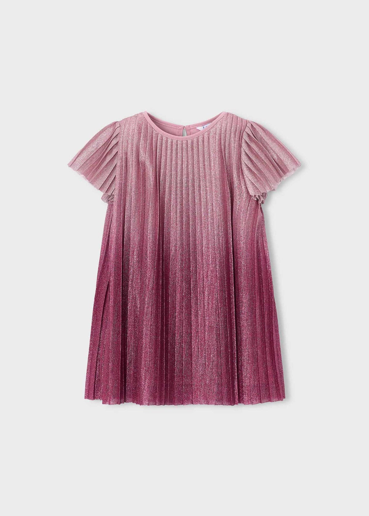 Vestito plissettato sfumato bambina - Framboise