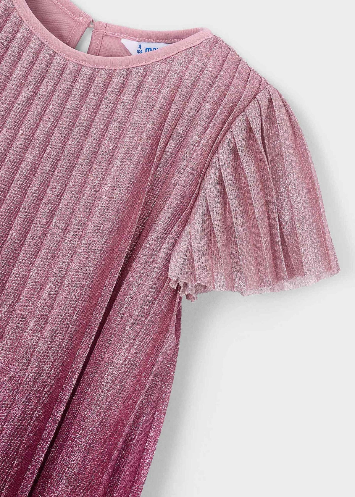 Vestito plissettato sfumato bambina - Framboise