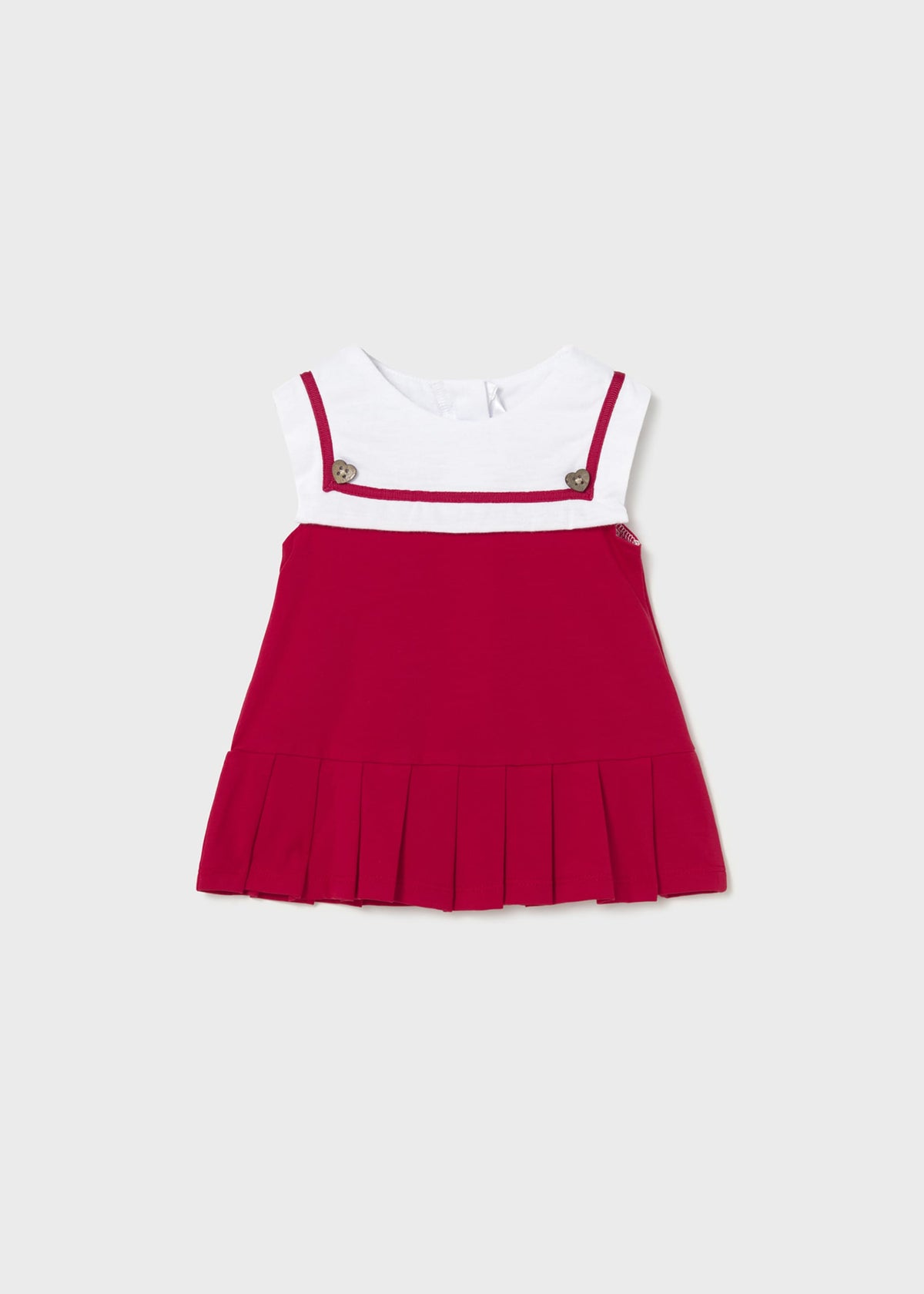 Vestito punto combinato neonata - Rosso