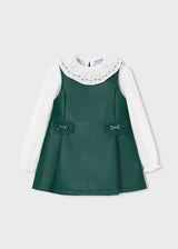 Vestito similpelle con blusa bambina - Bottiglia