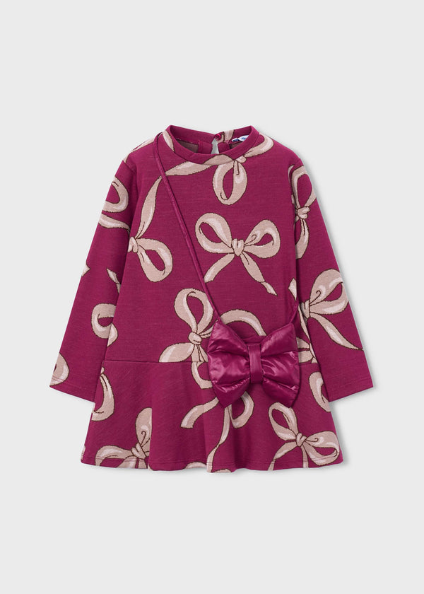 Vestito stampato con borsa bambina - Framboise