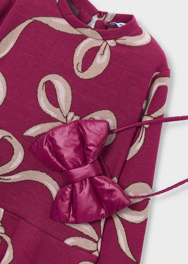 Vestito stampato con borsa bambina - Framboise