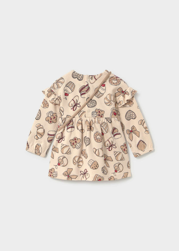Vestito stampato con borsa bimba - Tofu
