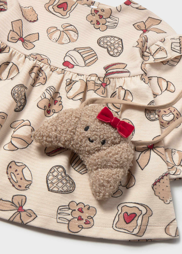Vestito stampato con borsa bimba - Tofu