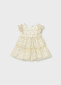 Vestito tulle cerimonia neonata - Grano